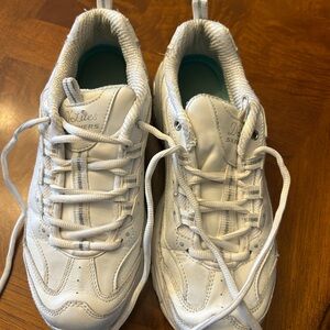 Skechers White D'Lites Lace-Up Athletic Sneakers